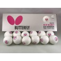 Bola de Tênis de Mesa Butterfly 3 Estrelas Plastic G40+ Dúzia