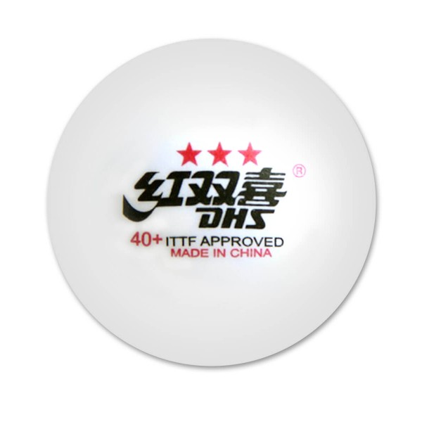 Bola de Tênis de Mesa DHS 3 Estrelas Plastic D40+ Caixa 10 Un