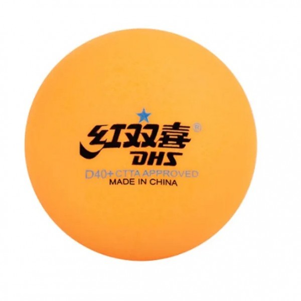 Bola de Tênis de Mesa DHS Plastic D40+ Caixa 10 Unidades Amarela