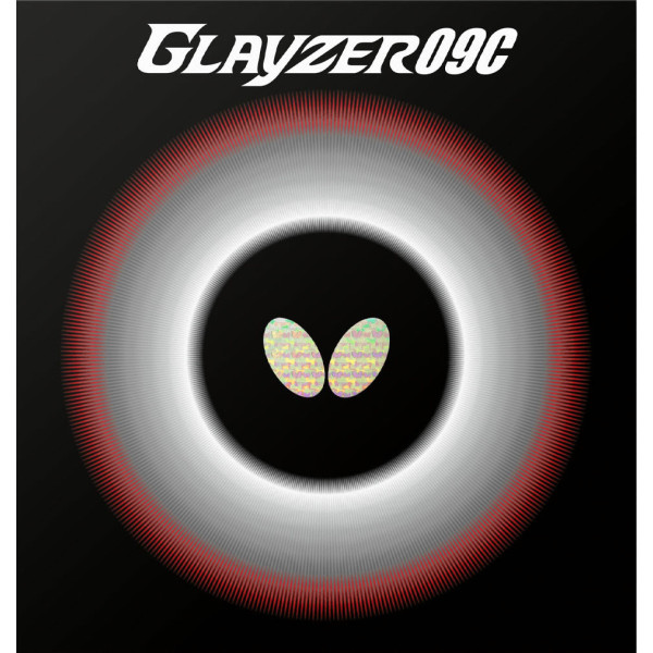 Borracha de Tênis de Mesa Butterfly Glayzer 09C Vermelha 2.1mm